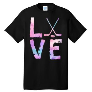 Love Hockey Color Design Tall T-Shirt