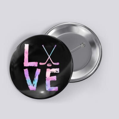 Love Hockey Color Design Button