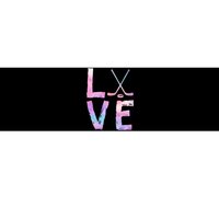 Love Hockey Color Design Bumper Sticker