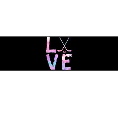 Love Hockey Color Design Bumper Sticker