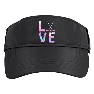 Love Hockey Color Design Adult Drive Performance Visor