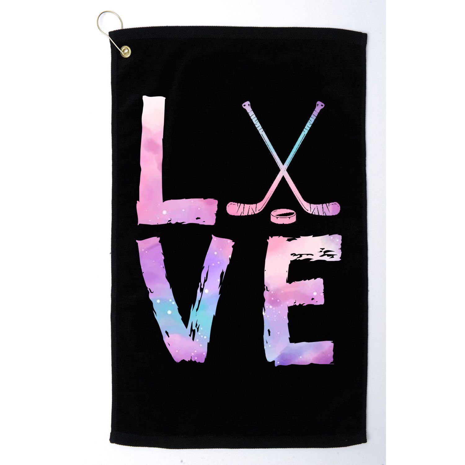 Love Hockey Color Design Golf Towel