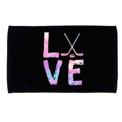 Love Hockey Color Design Microfiber Hand Towel