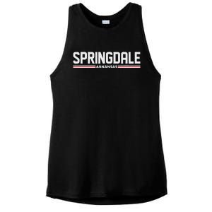 Loving Home City Springdale Arkansas Travel Ladies PosiCharge Tri-Blend Wicking Tank