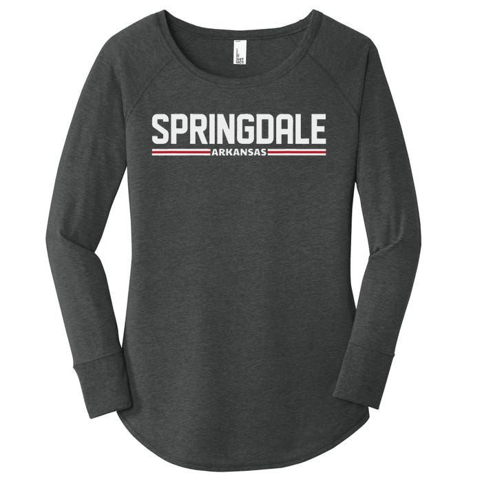 Loving Home City Springdale Arkansas Travel Women's Perfect Tri Tunic Long Sleeve Shirt