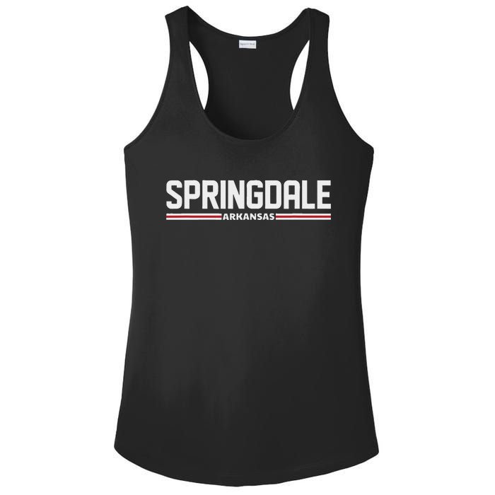 Loving Home City Springdale Arkansas Travel Ladies PosiCharge Competitor Racerback Tank