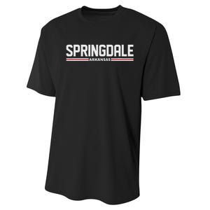 Loving Home City Springdale Arkansas Travel Performance Sprint T-Shirt