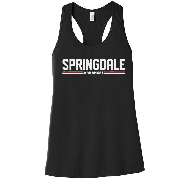 Loving Home City Springdale Arkansas Travel Women's Racerback Tank