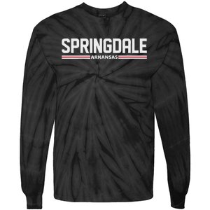 Loving Home City Springdale Arkansas Travel Tie-Dye Long Sleeve Shirt