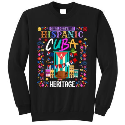 Latin Heritage Cuban Flag Outfit Idea For Women & Cuba Flag Sweatshirt