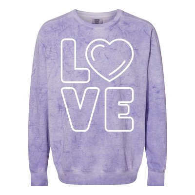 Love Heart Cute Romantic Gift Colorblast Crewneck Sweatshirt