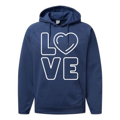 Love Heart Cute Romantic Gift Performance Fleece Hoodie