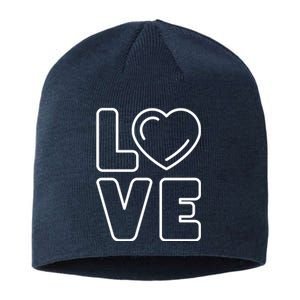 Love Heart Cute Romantic Gift Sustainable Beanie