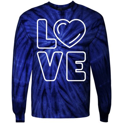 Love Heart Cute Romantic Gift Tie-Dye Long Sleeve Shirt