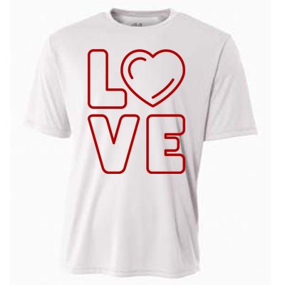 Love Heart Cute Romantic Gift Cooling Performance Crew T-Shirt