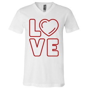 Love Heart Cute Romantic Gift V-Neck T-Shirt