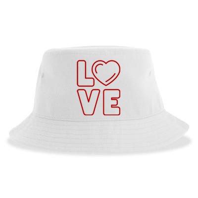 Love Heart Cute Romantic Gift Sustainable Bucket Hat