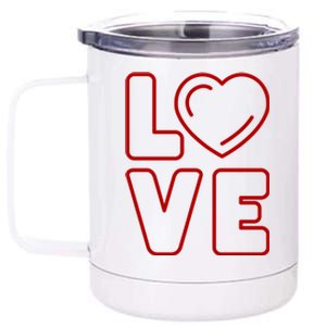 Love Heart Cute Romantic Gift 12 oz Stainless Steel Tumbler Cup