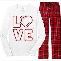 Love Heart Cute Romantic Gift Long Sleeve Pajama Set