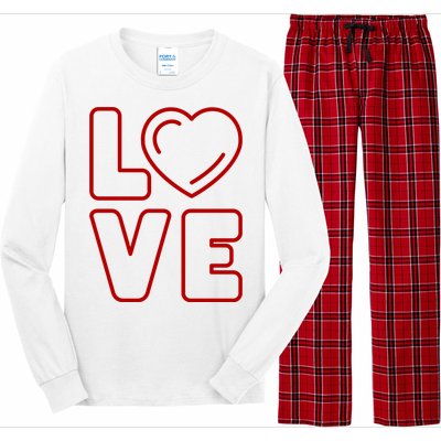 Love Heart Cute Romantic Gift Long Sleeve Pajama Set