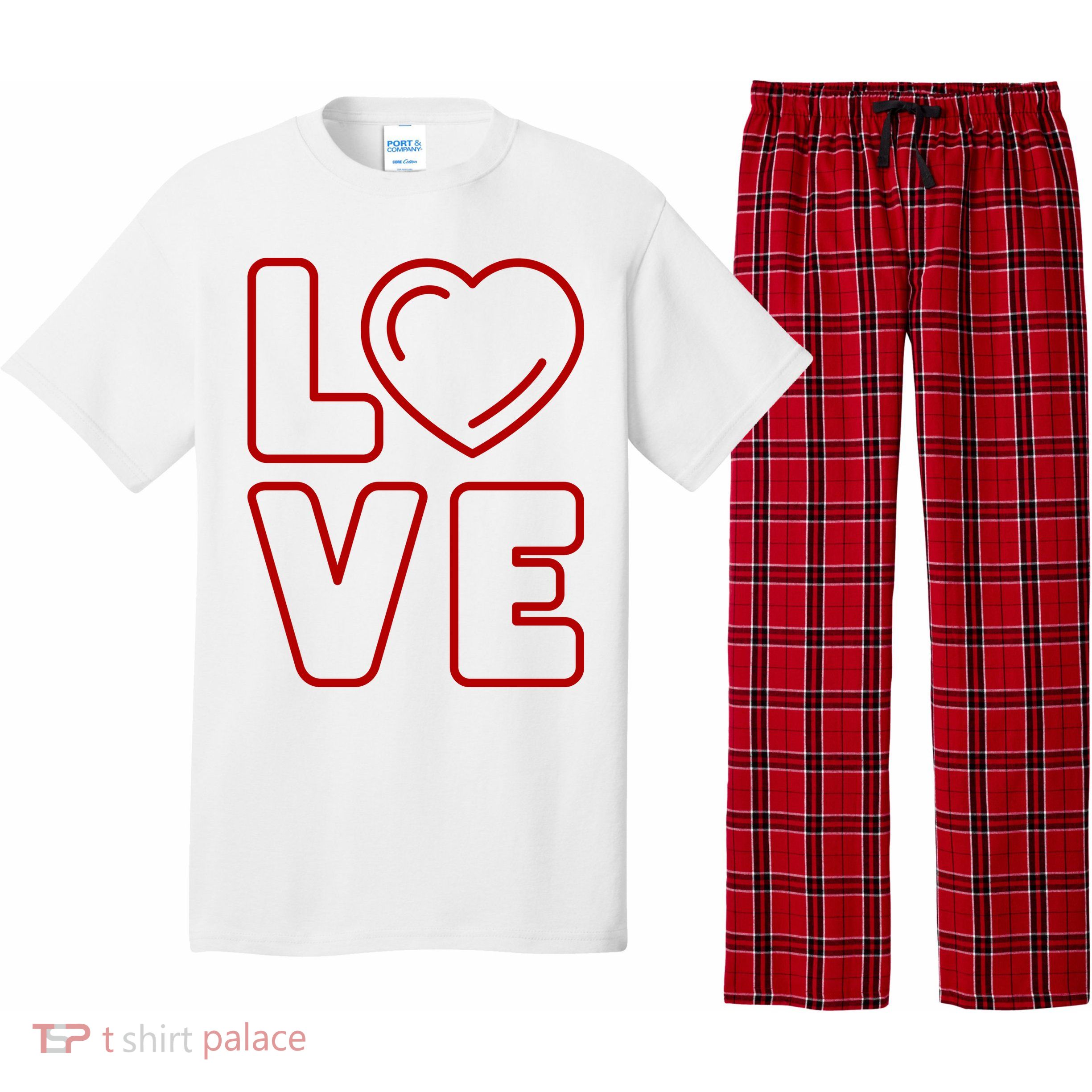 Love Heart Cute Romantic Gift Pajama Set