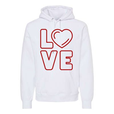 Love Heart Cute Romantic Gift Premium Hoodie