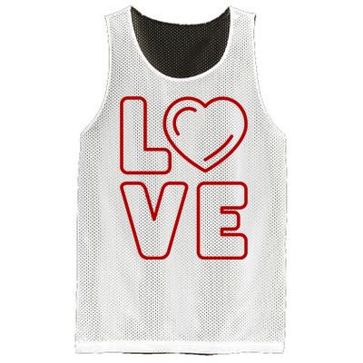 Love Heart Cute Romantic Gift Mesh Reversible Basketball Jersey Tank