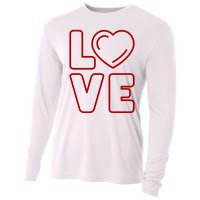 Love Heart Cute Romantic Gift Cooling Performance Long Sleeve Crew