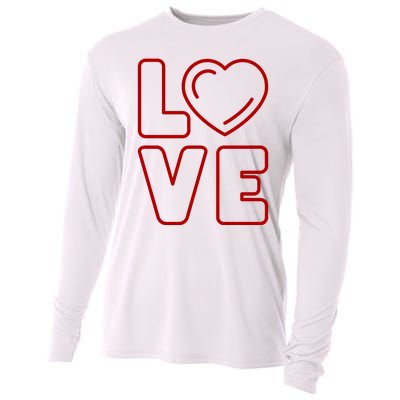 Love Heart Cute Romantic Gift Cooling Performance Long Sleeve Crew