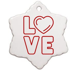 Love Heart Cute Romantic Gift Ceramic Star Ornament