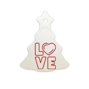 Love Heart Cute Romantic Gift Ceramic Tree Ornament