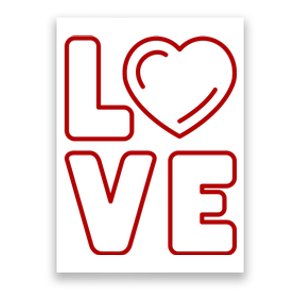 Love Heart Cute Romantic Gift Poster