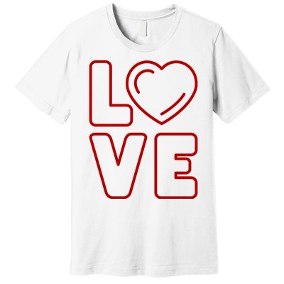 Love Heart Cute Romantic Gift Premium T-Shirt