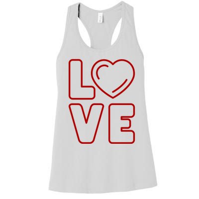 Love Heart Cute Romantic Gift Women's Racerback Tank