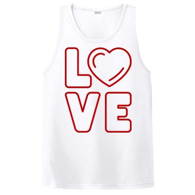 Love Heart Cute Romantic Gift PosiCharge Competitor Tank