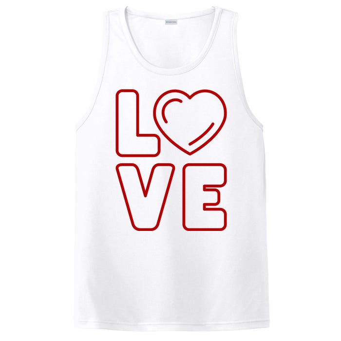 Love Heart Cute Romantic Gift PosiCharge Competitor Tank