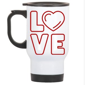 Love Heart Cute Romantic Gift Stainless Steel Travel Mug