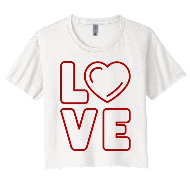 Love Heart Cute Romantic Gift Crop Top