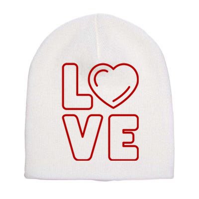 Love Heart Cute Romantic Gift Short Acrylic Beanie