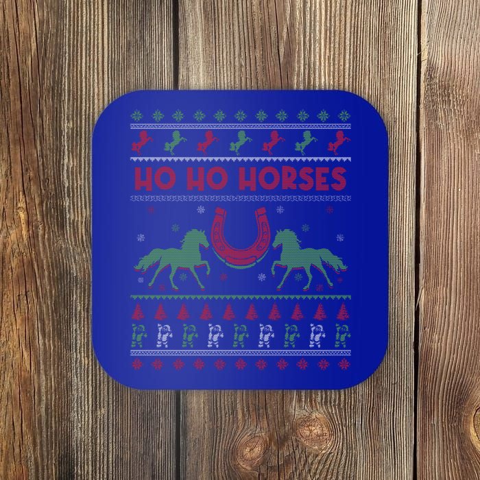 Love Horse Cute Funny Christmas Santa Ugly Christmas Gift Coaster