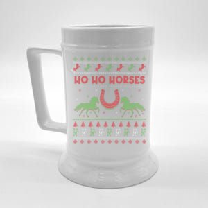 Love Horse Cute Funny Christmas Santa Ugly Christmas Gift Beer Stein