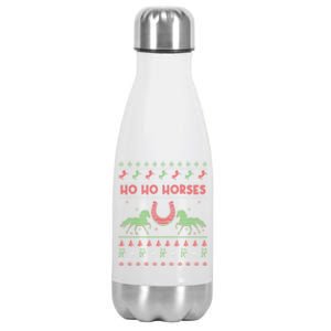 Love Horse Cute Funny Christmas Santa Ugly Christmas Gift Stainless Steel Insulated Water Bottle