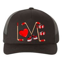 Love Hockey Cute Valentines Yupoong Adult 5-Panel Trucker Hat