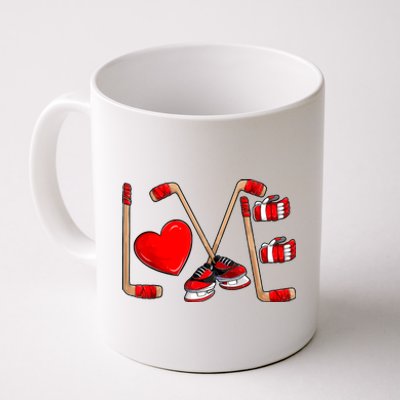 Love Hockey Cute Valentines Coffee Mug