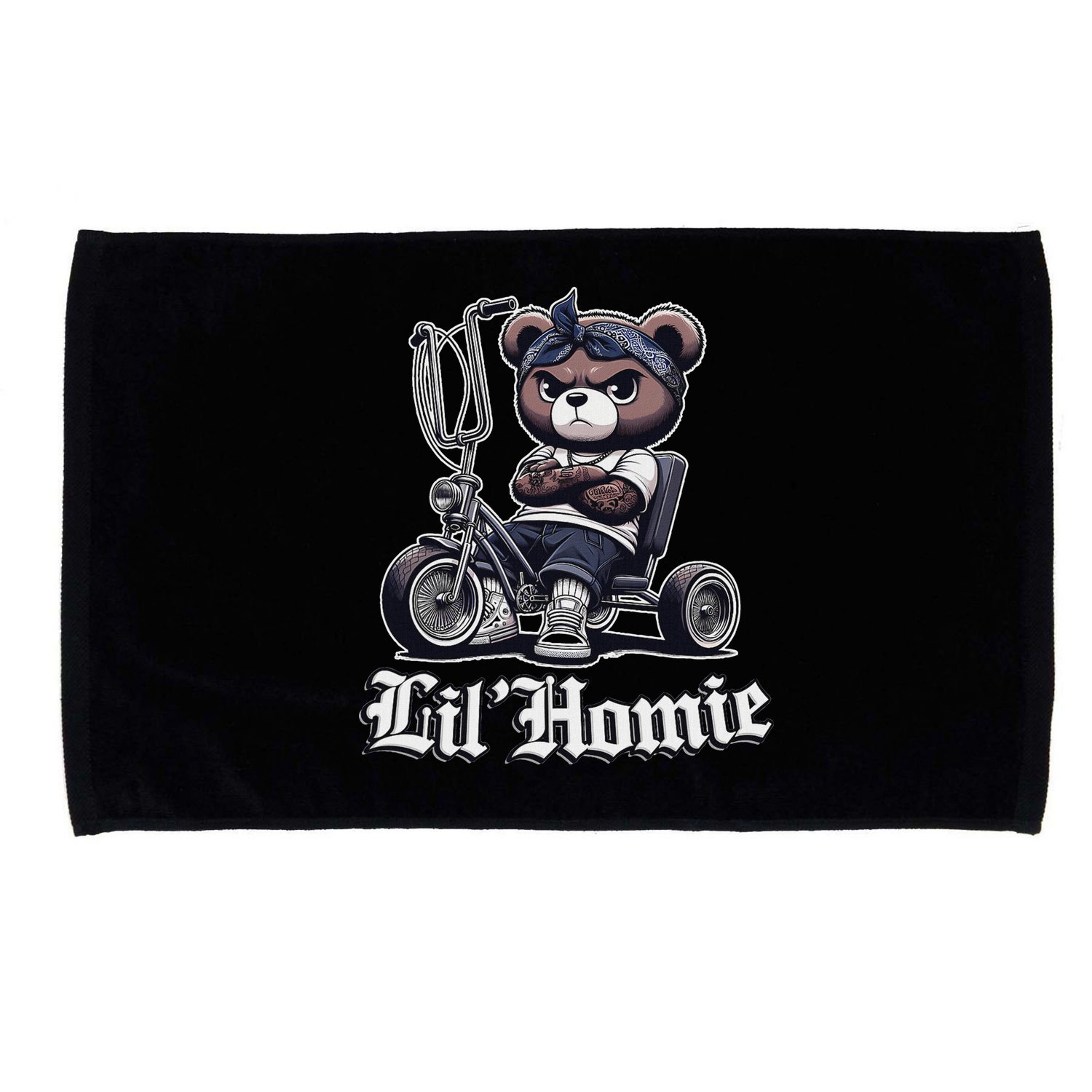 Lil Homie Cute Teddy Bear Hip Hop Chicano Lowrider Cholo Microfiber Hand Towel