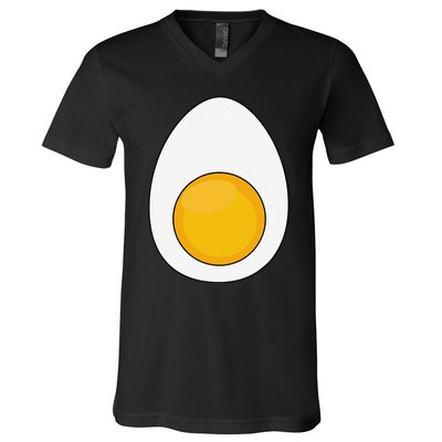 Lazy Halloween Costume Devil Horns Food Lover Deviled Egg Gift V-Neck T-Shirt