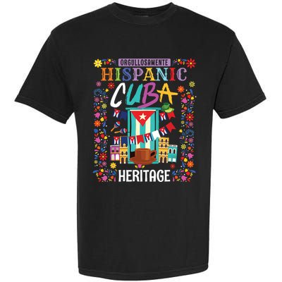 Latin Heritage Cuban Flag Outfit Idea For Women & Cuba Flag Garment-Dyed Heavyweight T-Shirt