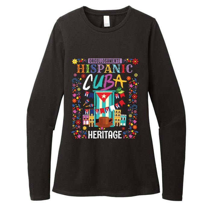 Latin Heritage Cuban Flag Outfit Idea For Women & Cuba Flag Womens CVC Long Sleeve Shirt