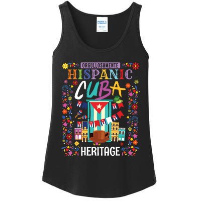 Latin Heritage Cuban Flag Outfit Idea For Women & Cuba Flag Ladies Essential Tank