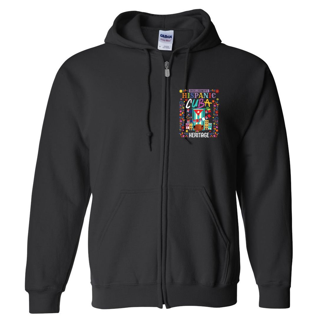 Latin Heritage Cuban Flag Outfit Idea For Women & Cuba Flag Full Zip Hoodie